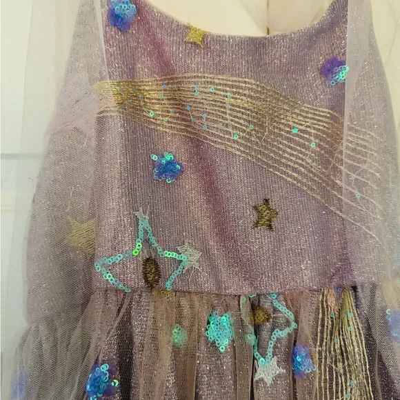 Handmade High-Low Starry Purple Tulle Dress - Picture 3 of 5